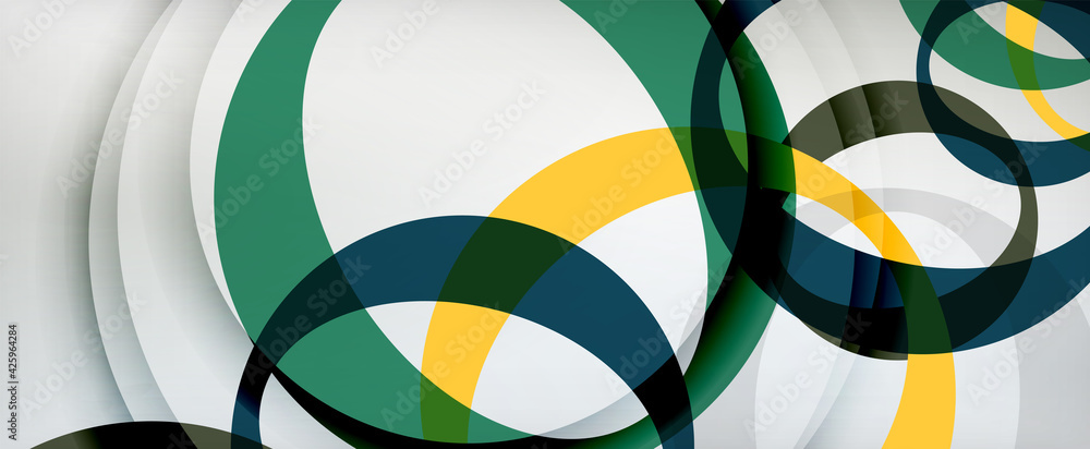 Ring geometric shapes, o letter repetition wallpaper. Abstract background for business or technology presentations, internet posters or web brochure covers Ring geometric shapes, o letter repetition wallpaper. Abstract background for business or technology presentations, internet posters or web brochure covers