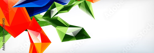 Vector 3d triangles and pyramids abstract background for business or technology presentations, internet posters or web brochure covers