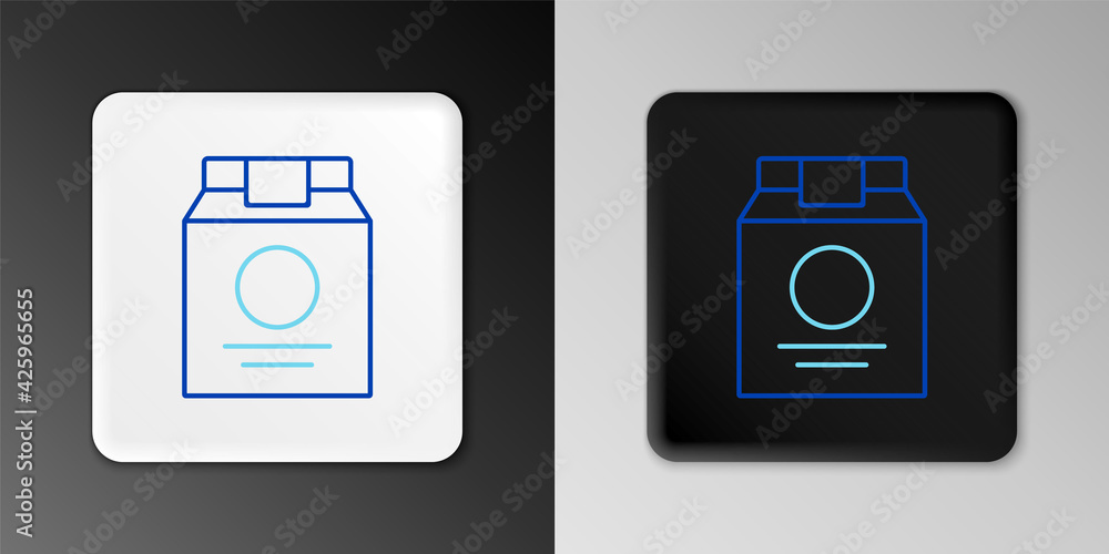 Line Online ordering and fast food delivery icon isolated on grey background. Colorful outline concept. Vector