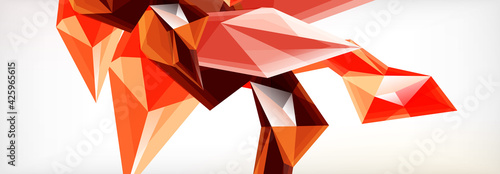 Vector 3d triangles and pyramids abstract background for business or technology presentations, internet posters or web brochure covers