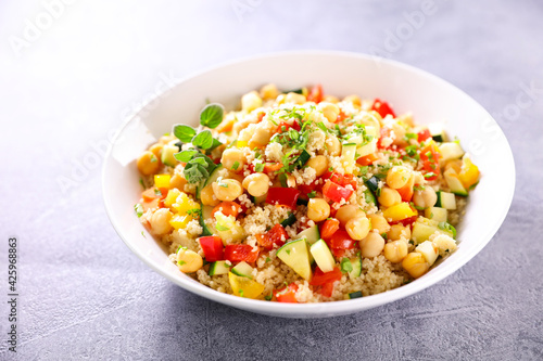 vegetarian couscous- semolina with vegetables