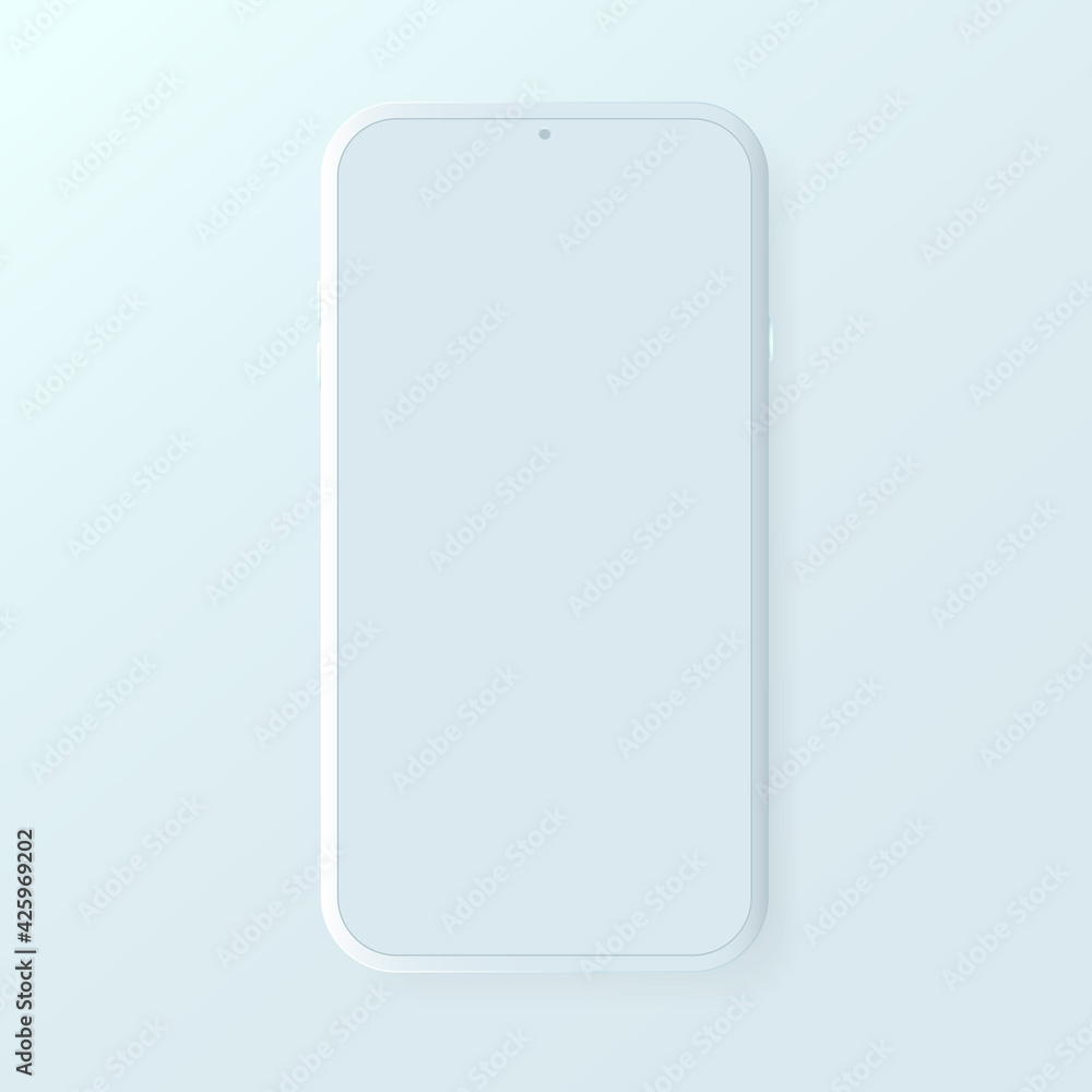 Trendy mobile phone template with blank screen for design app and presentation. Trendy mobile phone template with blank screen for design app and presentation.