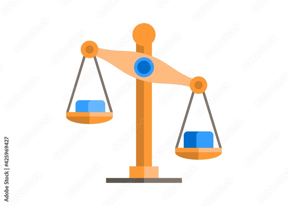 Imbalance concept. Simple flat illustration Imbalance concept. Simple flat illustration