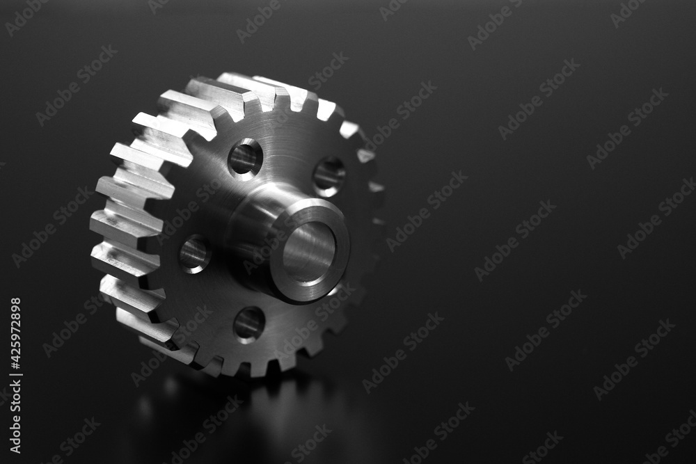 Gear metal wheels. Free space for text Gear metal wheels. Free space for text