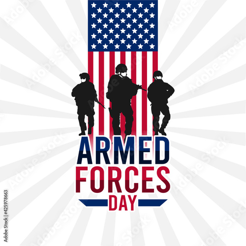 vector graphic of armed forced day good for armed forced day celebration. flat design. flyer design.flat illustration.