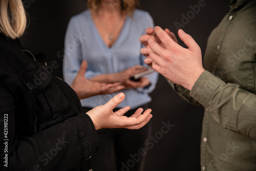 Discussion with mediator, counselor, psychologist.
