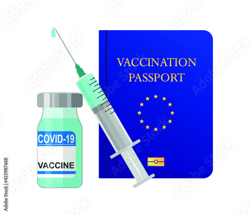 Traveling with an immunization passport. health and travel concept.
