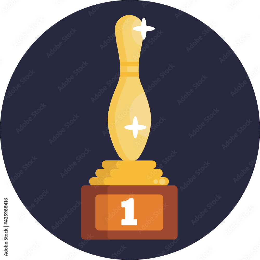 Obraz premium Bowling Icon. Vector Illustration.