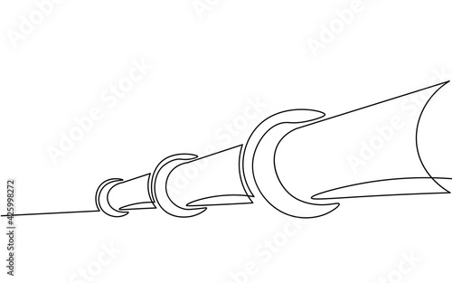 Single continuous line art petroleum pipeline. Oil gas economy industrial concept. Petrol transportation gasoline silhouette design. One sketch outline drawing vector illustration