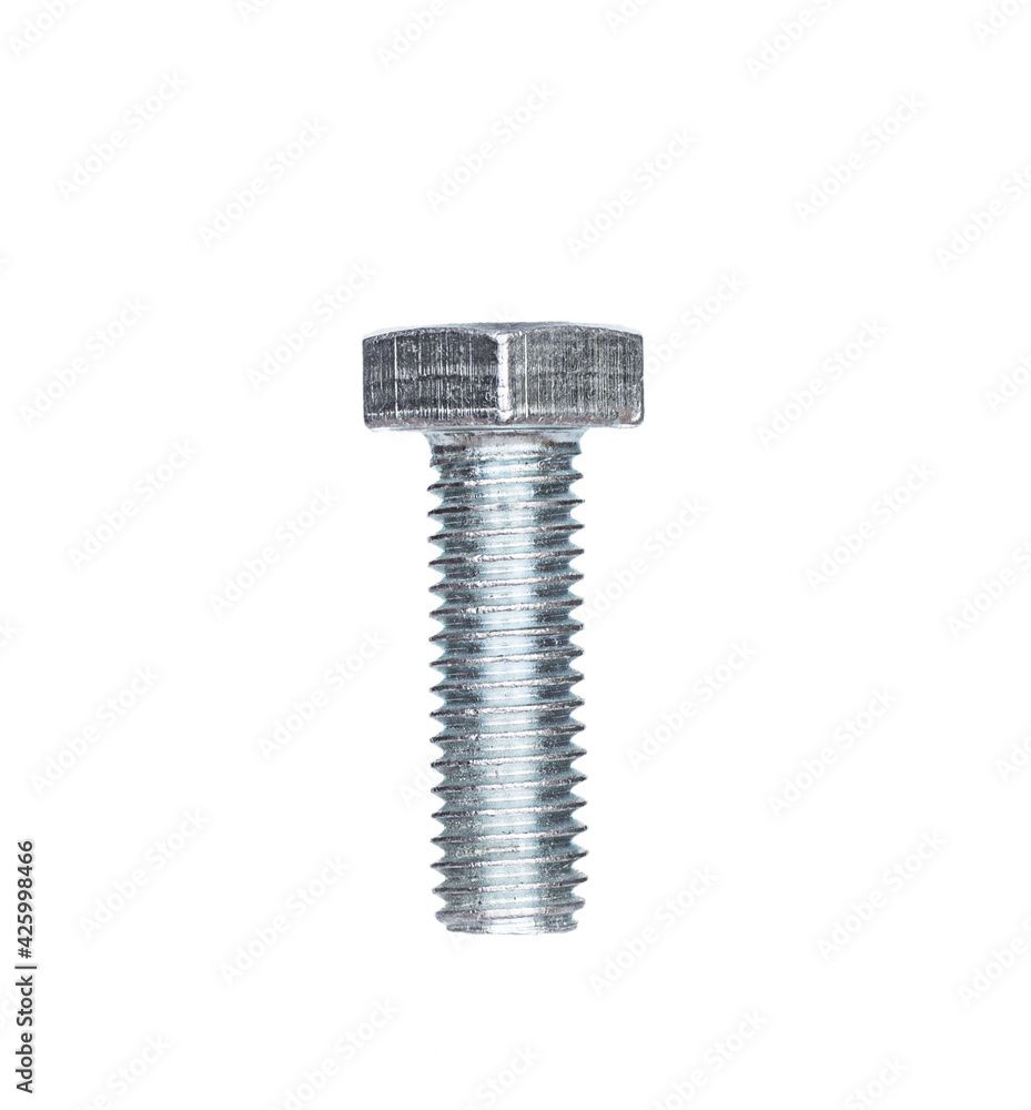 metal screw, isolated on white background metal screw, isolated on white background