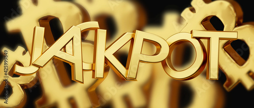 jackpot and blurred bitcoin...