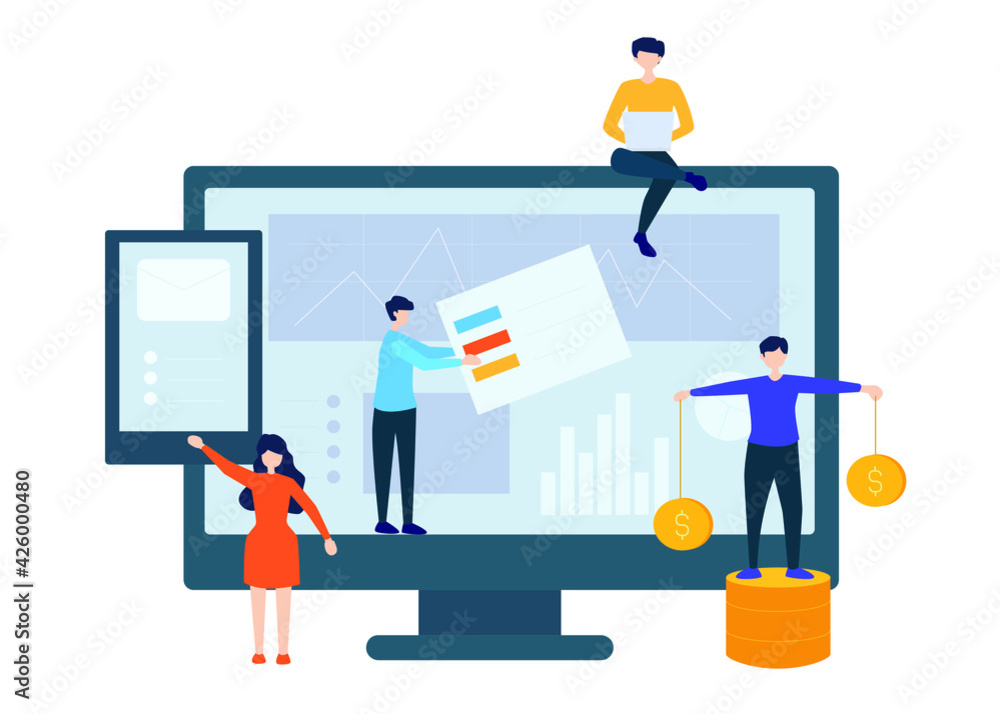 Website Making - Illustration. Editable Stroke. Vector Graphic Website Making - Illustration. Editable Stroke. Vector Graphic