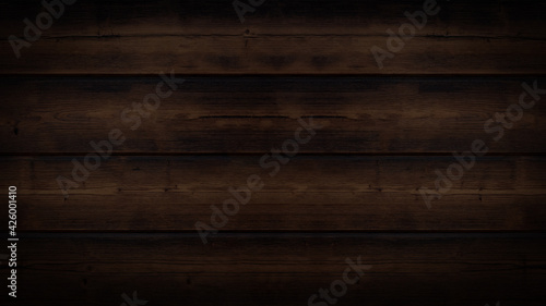 Old brown rustic dark grunge wooden timber texture - wood background banner..
