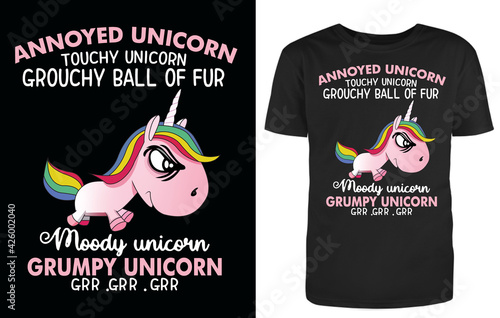 Annoyed Unicorn Touchy Unicorn shirt