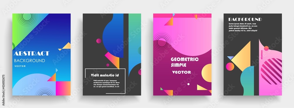 Modern abstract covers set. Abstract shapes composition. Futuristic minimal design. Eps10 Modern abstract covers set. Abstract shapes composition. Futuristic minimal design. Eps10