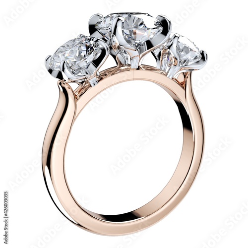 фотографія Jewelry Trilogy Engagement Ring 3D Rendering-SPU2421