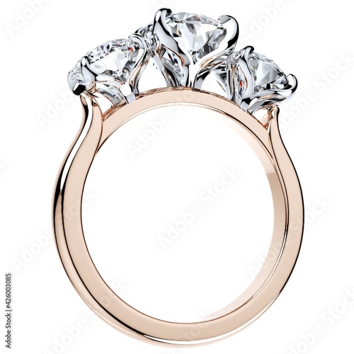 Принти на полотні Jewelry Trilogy Engagement Ring 3D Rendering-SPU2421