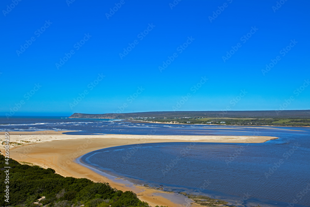 Breede River estuary with sand banks