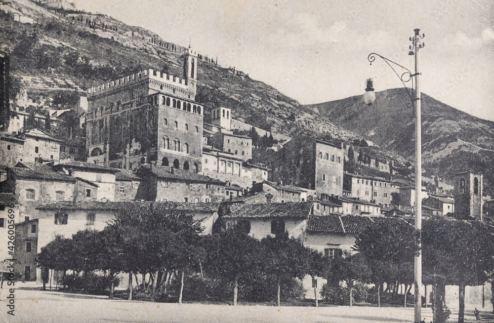 town of gubbio perugia in 1950