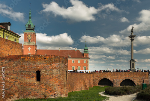 various buildings in the old town of Warsaw 