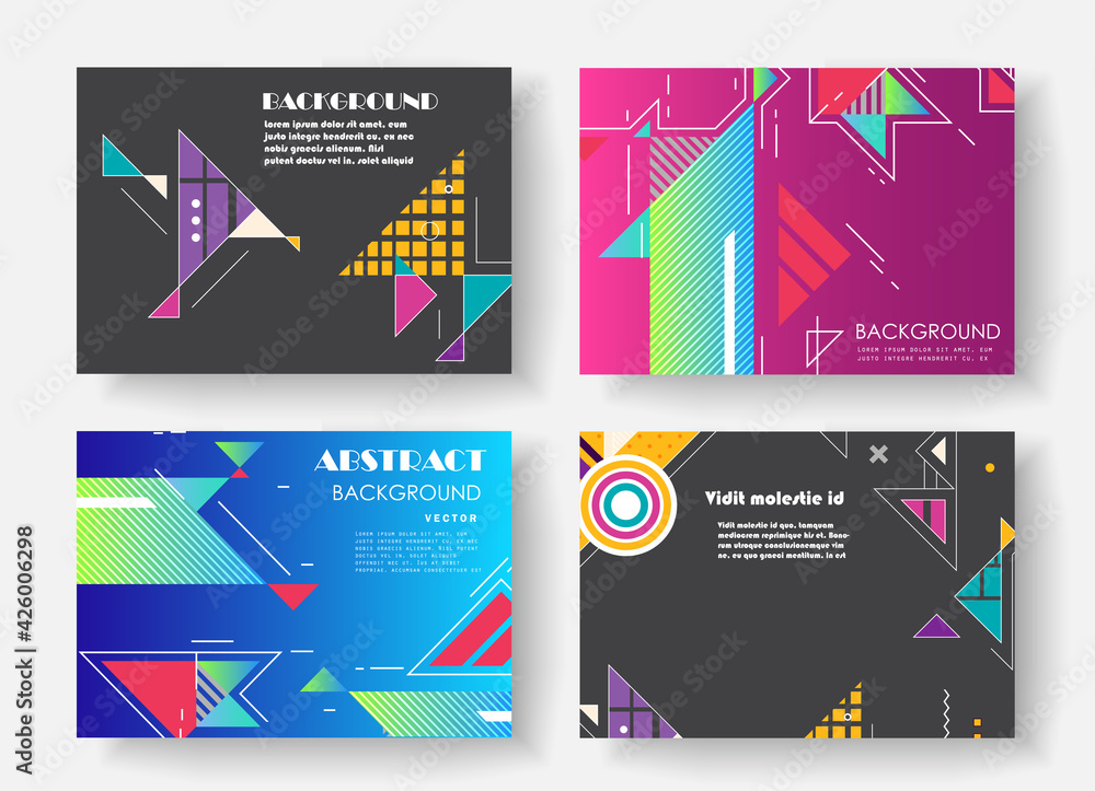 Set of square banner templates