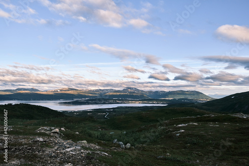 Fototapeta Naklejka Na Ścianę i Meble -  view from the top of the mountain of Tromso