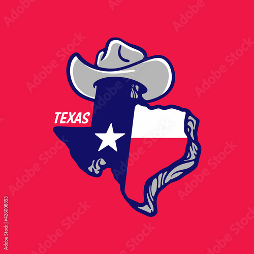 Texas Flag and Hat Vector