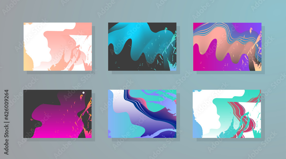 Modern set of abstract covers. Abstract shapes composition. Futuristic minimal design. Eps10 Modern set of abstract covers. Abstract shapes composition. Futuristic minimal design. Eps10