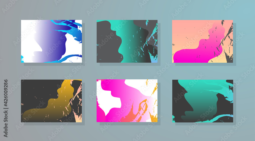 Modern set of abstract covers. Abstract shapes composition. Futuristic minimal design. Eps10 Modern set of abstract covers. Abstract shapes composition. Futuristic minimal design. Eps10