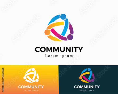 people community logo simple modern