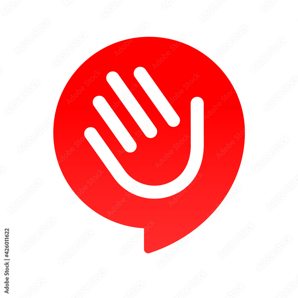 Hi. Sticker, logo or design for a t-shirt. Vector illustration Hi. Sticker, logo or design for a t-shirt. Vector illustration