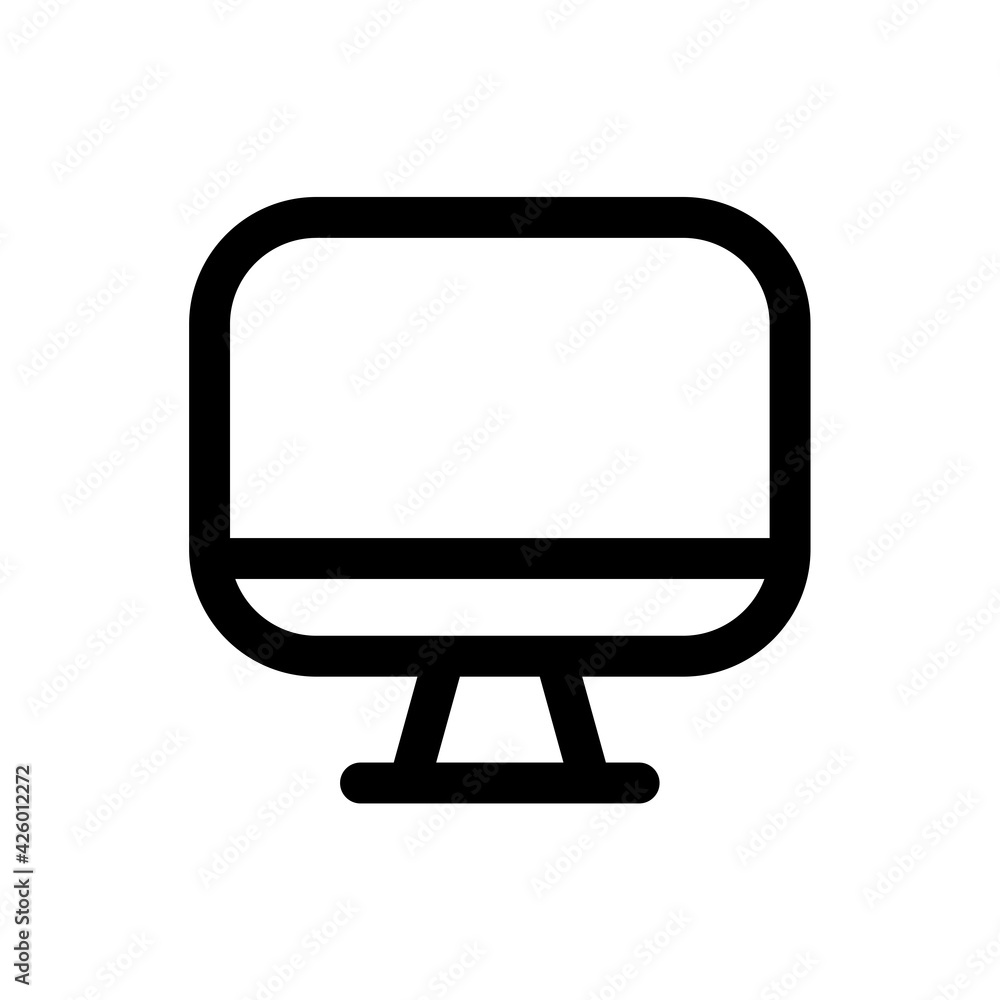Computer icon vector illustration in outline style Computer icon vector illustration in outline style