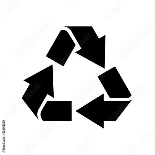 Recycle, reduce sign. Ecology symbol. Recycling icon vector illustration