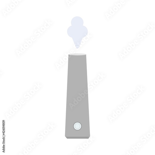 Air humidifier, isolated on white background illustration icon. Air cleaning and humidifying devise for the house. Air purifier,air ionization