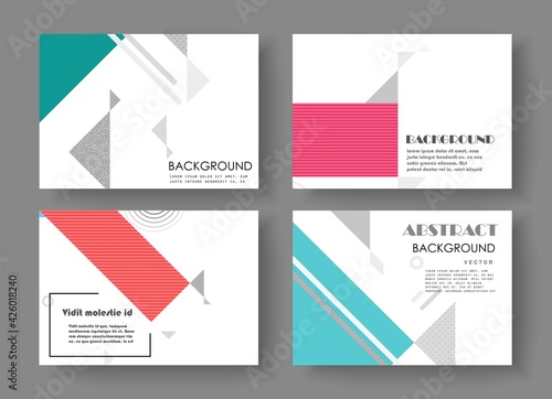 Covers with minimal designs. Abstract backgrounds. Vector frame for text Modern Art graphics for hipsters