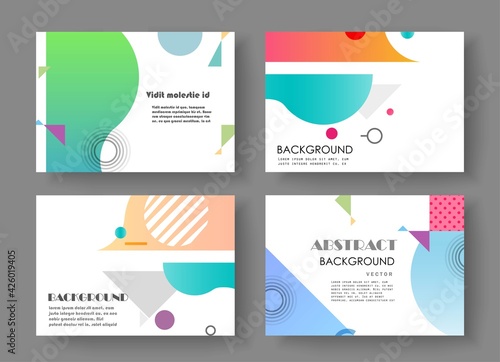Covers with minimal designs. Abstract backgrounds. Vector frame for text Modern Art graphics for hipsters