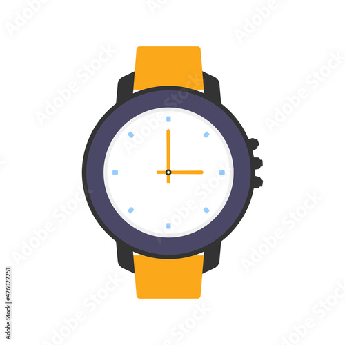 diving watch isolated on white background, vector illustration