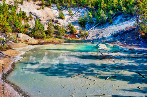 Colorful Spring at the Norris Geyser Basin in Yellowstone National Park