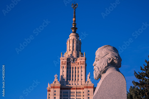 Moscow State University, a famous landmark in Moscow, Russia. Stunning building.