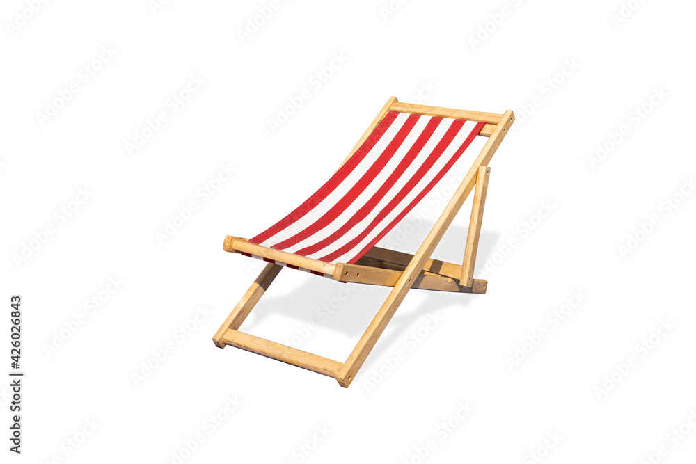Beach chair isolated on white background Beach chair isolated on white background