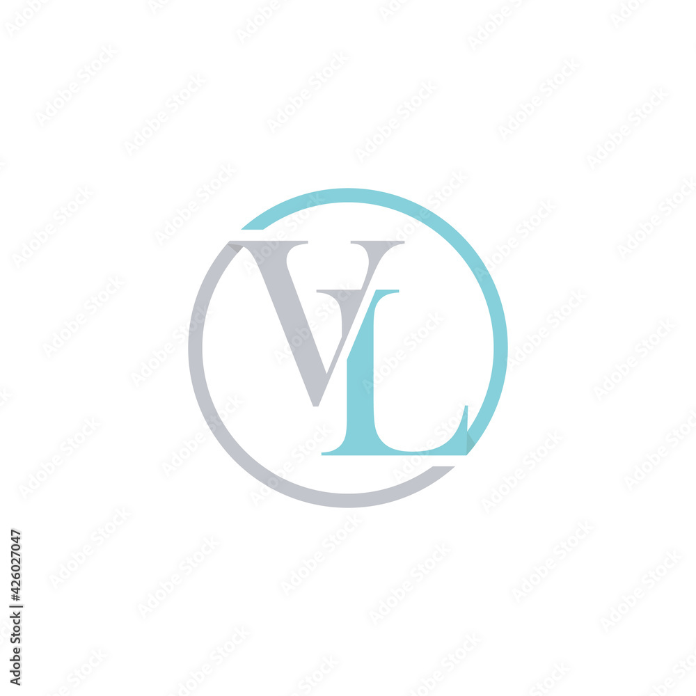 Initial VL letter luxury logo design Stock Vector | Adobe Stock