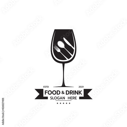 Food and drinks elegant logo
