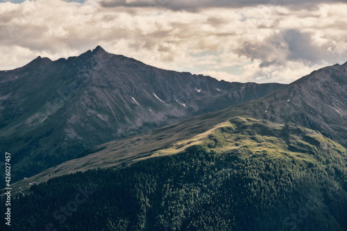 Scenic view of mountains during a beautiful day in Trentino