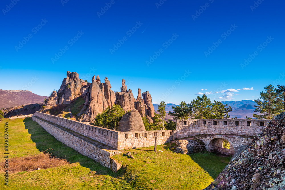 Beautiful fortified wall of Kaleto, in Belogradchik, Bulgaria 