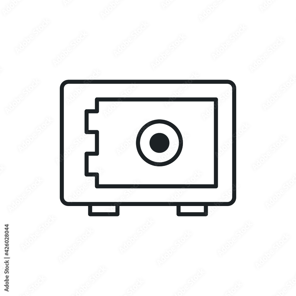 bank locker line icon bank locker line icon