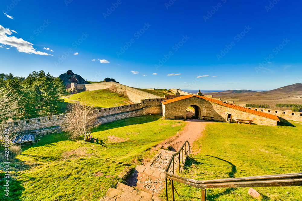 Fragment of Belogradchik fortress called Kaleto in Bulgaria. 