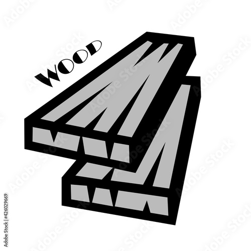 Icon graphics wood board logo
