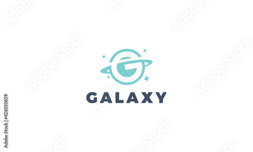 Letter G With galaxy logo vector icon illustration
