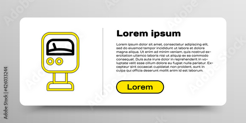 Line Pressure water meter icon isolated on white background. Colorful outline concept. Vector