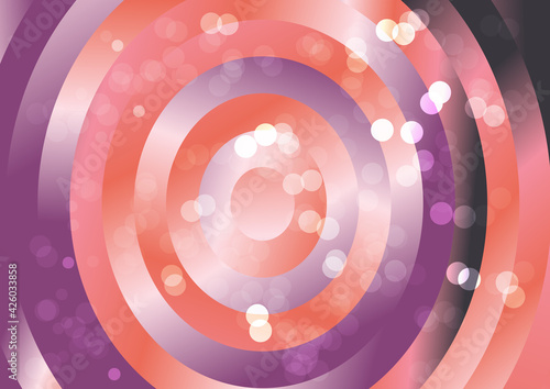 Pink Red and White Abstract Concentric Circles Background Illustrator